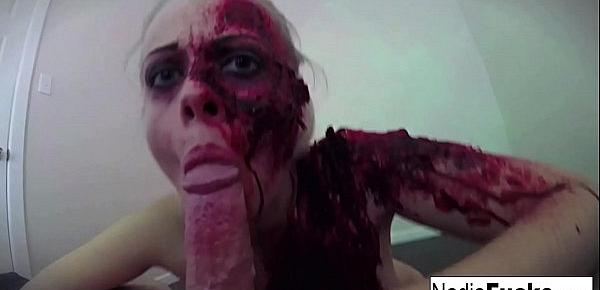  Hot  zombie gets her fill of cock and jizz